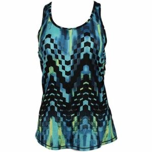 Asics Turquoise Check Emma Racerback Top Size M